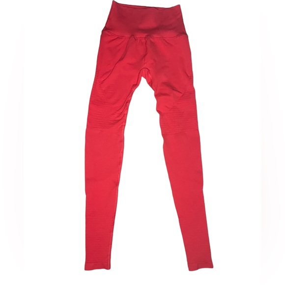 Alphalete Revival R6 Women's High Waisted Leggings Size XSmall Formula Red ❤️✨ - Picture 3 of 3